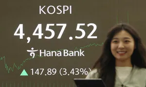 삼성전자 5일간 24.3% 급등, 코스피 4400 넘는 불장