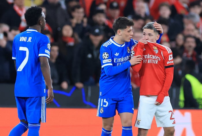[속보]’일단 1경기 임시 정지 징계 처분’ UEFA, 비니시우스에게 ‘원숭이’ 발언 인종차별 고발당한 프레스티아니 1차 ‘솜방망이’ 징계 결정..최종 유죄 결정시 최대 10경기 결장 중징계