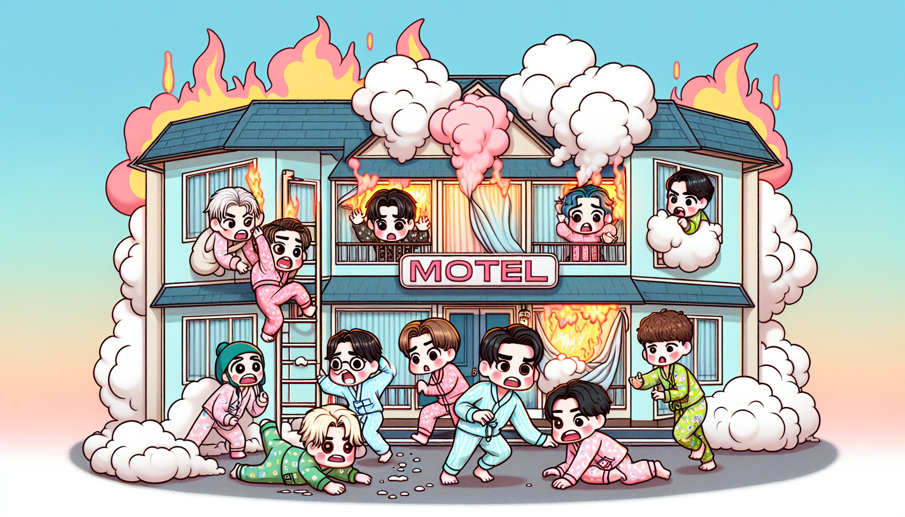 인천 옥련동 모텔에 불…51명 부상·26명 병원 이송(종합)